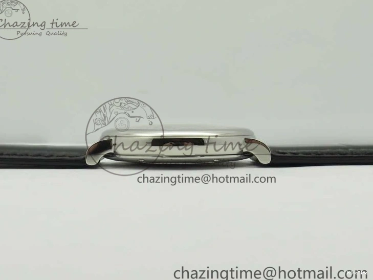 MIROTIME 1230 Portofino Automatic SS FKF 1:1 Best Edition White Dial SS Markers on Black Leather Strap A QuickDry 7138